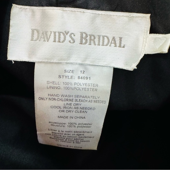 David's Bridal Gray Strapless Ruched Gown - Picture 3 of 4